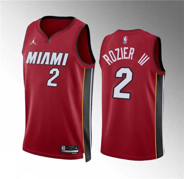 Mens Miami Heat #2 Terry Rozier III Red Statement Edition Stitched Basketball Jersey Dzhi->miami heat->NBA Jersey
